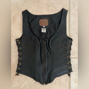 D’Vany leather vest size medium